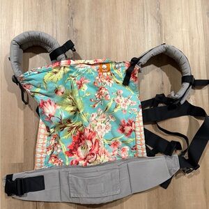 Tula Floral Kids Carrier - Aqua and Coral
